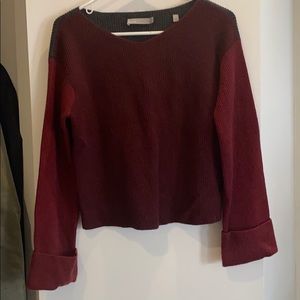 Color blocked cashmere sweater